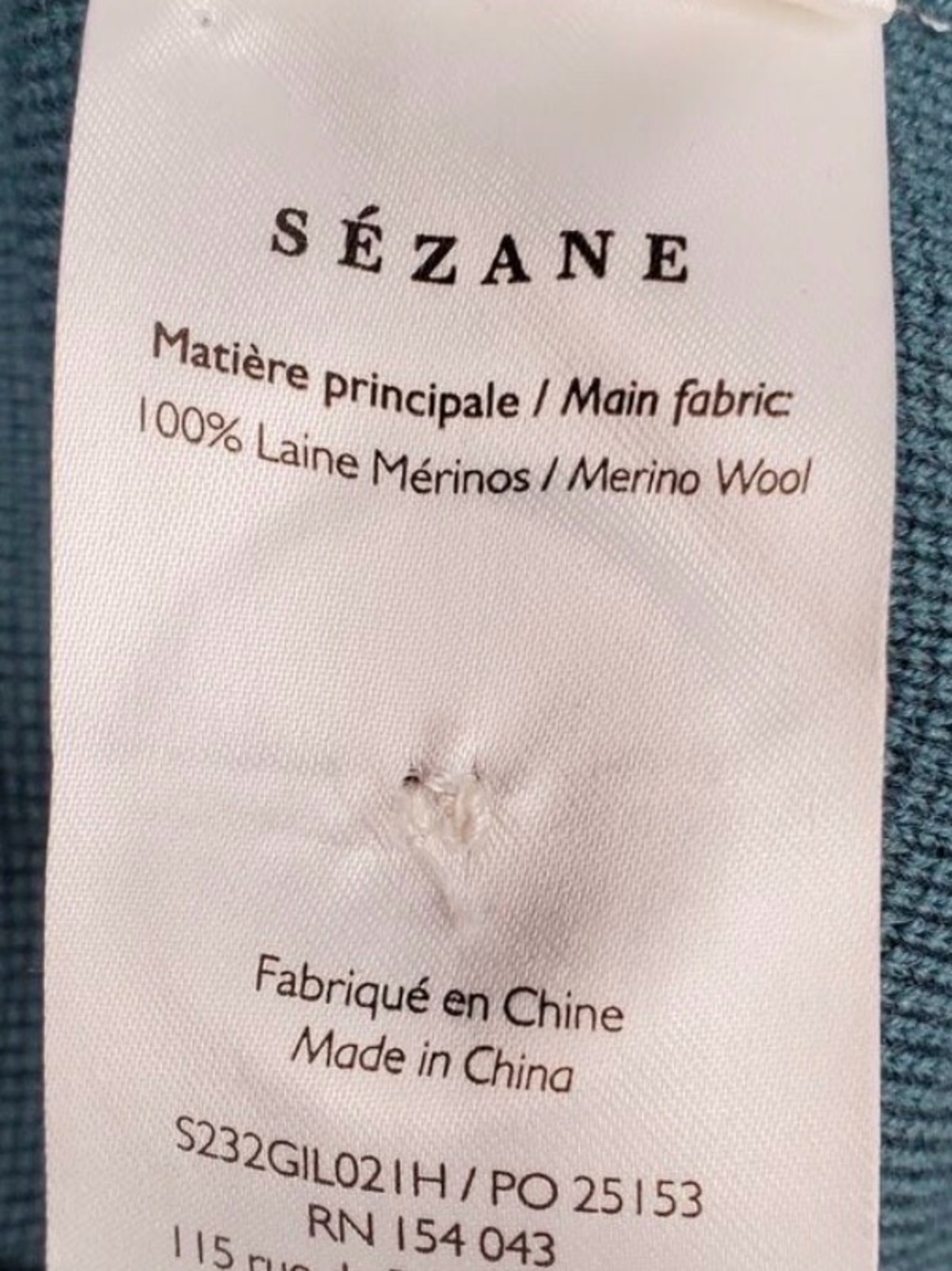 Sezane Merino Wool Betty Cardigan Sage - Size M - Picture 4 of 6